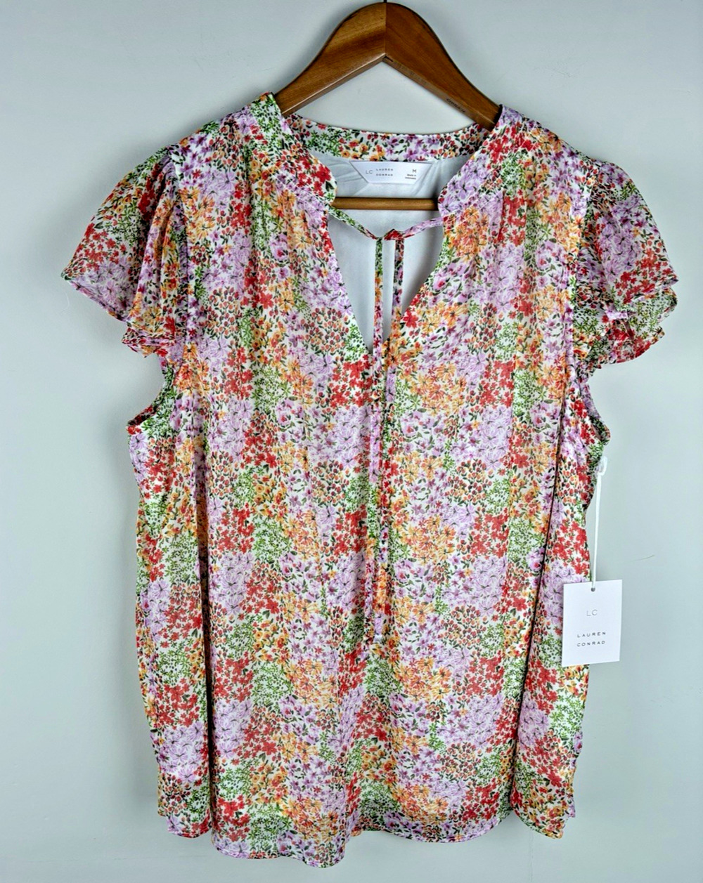 NWT LC Lauren Conrad M Fall Cottagecore Floral Blouse Romantic Boho Feminine